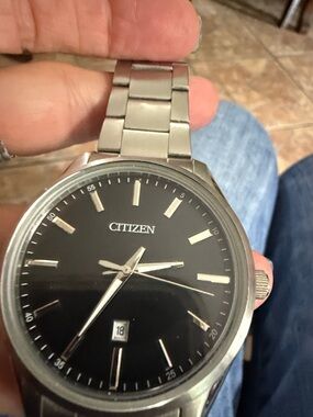 Citizen Silver Stainless Steel Caseback with Engraved Markings